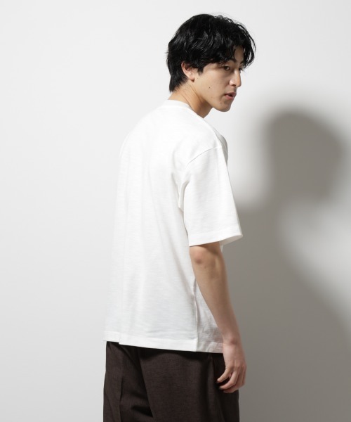 NANO universe(ナノユニバース)の「リンクスカノコ コンビTシャツ 半袖(Tシャツ/カットソー・メンズ・ライトグレー/ブラック/ブルー・S/M/L)」の15枚目の写真
