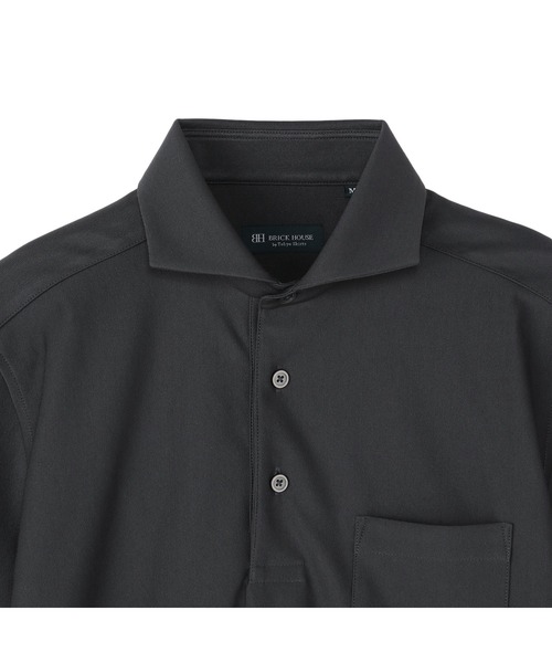 TOKYO SHIRTS（トウキョウシャツ）の「ビズポロ コンフォートドライ 半袖ポロシャツ（ポロシャツ・メンズ・ブラック・M/L/LL/XL/S）」の3枚目の写真