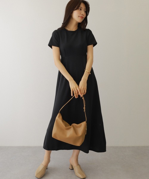 Lace Ladies(レースレディース)の「ソリッドカラー ウエスト ギャザー マキシ ワンピース(ワンピース・レディース・ベージュ/グレー/ブラック/ミント・S/FREE)」の5枚目の写真