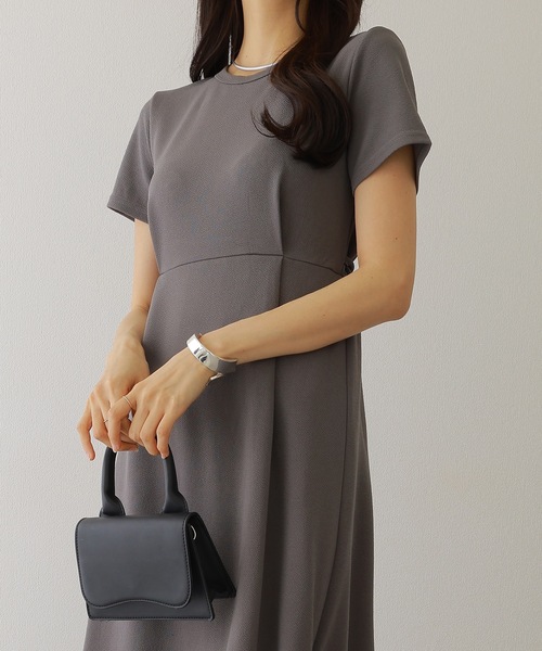 Lace Ladies(レースレディース)の「ソリッドカラー ウエスト ギャザー マキシ ワンピース(ワンピース・レディース・ベージュ/グレー/ブラック/ミント・S/FREE)」の13枚目の写真