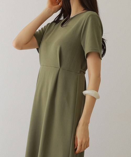 Lace Ladies(レースレディース)の「ソリッドカラー ウエスト ギャザー マキシ ワンピース(ワンピース・レディース・ベージュ/グレー/ブラック/ミント・S/FREE)」の18枚目の写真
