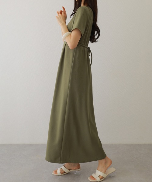 Lace Ladies(レースレディース)の「ソリッドカラー ウエスト ギャザー マキシ ワンピース(ワンピース・レディース・ベージュ/グレー/ブラック/ミント・S/FREE)」の19枚目の写真