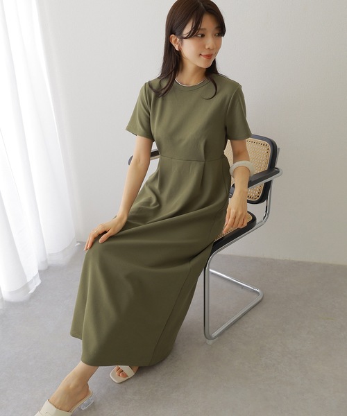 Lace Ladies(レースレディース)の「ソリッドカラー ウエスト ギャザー マキシ ワンピース(ワンピース・レディース・ベージュ/グレー/ブラック/ミント・S/FREE)」の21枚目の写真
