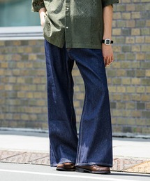 RAGEBLUE | 12oz/ヴィンテージライクバギーデニムワイドフレアパンツ(デニムパンツ)