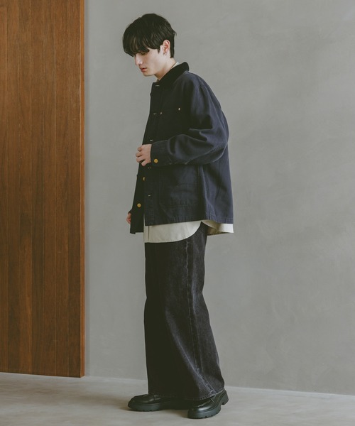 RAGEBLUE（レイジブルー）の「12oz/ヴィンテージライクバギーデニムワイドフレアパンツ（デニムパンツ・メンズ・ネイビー/ブラック/ライトブルー/グレー・SMALL/MEDIUM/LARGE）」の7枚目の写真