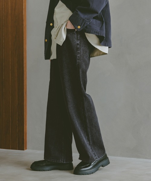 RAGEBLUE（レイジブルー）の「12oz/ヴィンテージライクバギーデニムワイドフレアパンツ（デニムパンツ・メンズ・ネイビー/ブラック/ライトブルー/グレー・SMALL/MEDIUM/LARGE）」の10枚目の写真