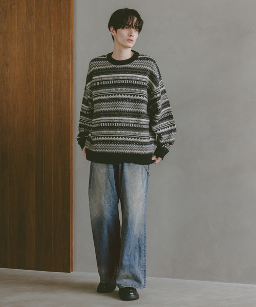 RAGEBLUE（レイジブルー）の「12oz/ヴィンテージライクバギーデニムワイドフレアパンツ（デニムパンツ・メンズ・ネイビー/ブラック/ライトブルー/グレー・SMALL/MEDIUM/LARGE）」の17枚目の写真