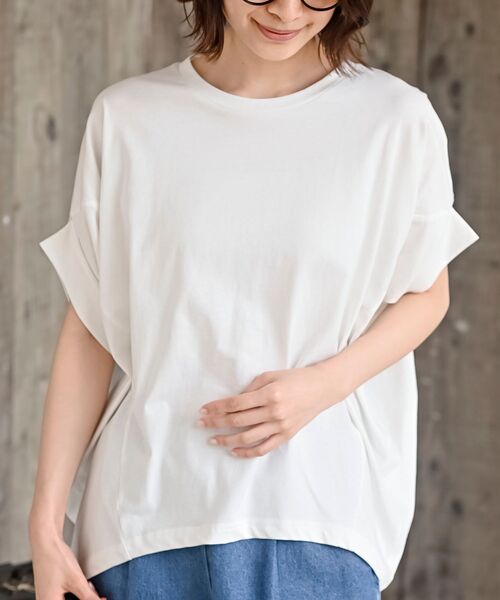rps(アールピーエス)の「袖切替変形ドルマンT(Tシャツ/カットソー・レディース・イエロー/オフホワイト/カーキ/ブラック・フリー)」の22枚目の写真