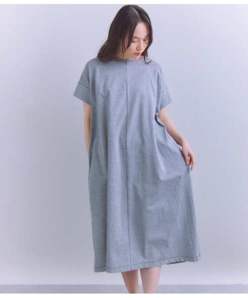 SIPULI（シプリ）の「Pique Sucker Jersey タックドレープワンピース（ワンピース・レディース・ベージュ/ピンク/ブラック・2）」の2枚目の写真