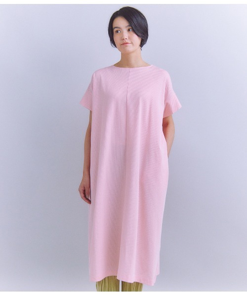 SIPULI（シプリ）の「Pique Sucker Jersey タックドレープワンピース（ワンピース・レディース・ベージュ/ピンク/ブラック・2）」の12枚目の写真