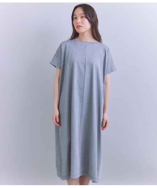 SIPULI（シプリ）の「Pique Sucker Jersey タックドレープワンピース（ワンピース・レディース・ベージュ/ピンク/ブラック・2）」の20枚目の写真