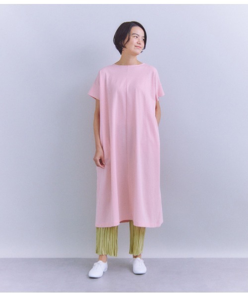 SIPULI（シプリ）の「Pique Sucker Jersey タックドレープワンピース（ワンピース・レディース・ベージュ/ピンク/ブラック・2）」の7枚目の写真