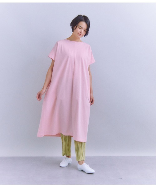 SIPULI（シプリ）の「Pique Sucker Jersey タックドレープワンピース（ワンピース・レディース・ベージュ/ピンク/ブラック・2）」の8枚目の写真