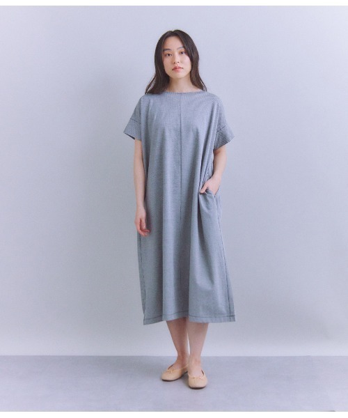 SIPULI（シプリ）の「Pique Sucker Jersey タックドレープワンピース（ワンピース・レディース・ベージュ/ピンク/ブラック・2）」の9枚目の写真