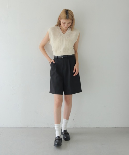 CLEIO(クレイオ)の「【CLEIO】スパンコールミックスニットベスト SEQUIN MIX KNIT VEST/986-13613(ベスト・レディース・レモンイエロー/ブラック/アイボリー・FREE)」の7枚目の写真