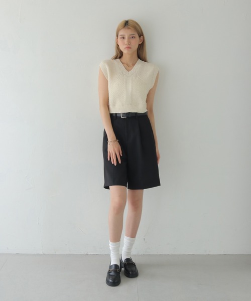 CLEIO(クレイオ)の「【CLEIO】スパンコールミックスニットベスト SEQUIN MIX KNIT VEST/986-13613(ベスト・レディース・レモンイエロー/ブラック/アイボリー・FREE)」の8枚目の写真