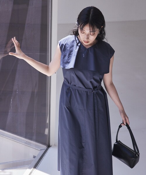 qualite(カリテ)の「レイヤードフレアワンピース 夏服 オフィスカジュアル フリル(ワンピース・レディース・キャメル・38)」の4枚目の写真