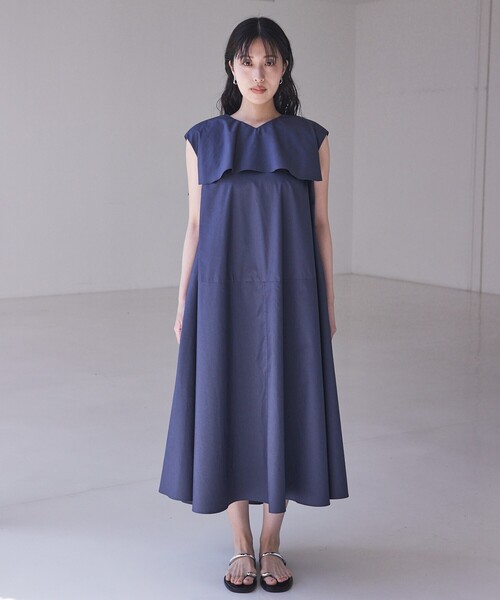 qualite(カリテ)の「レイヤードフレアワンピース 夏服 オフィスカジュアル フリル(ワンピース・レディース・キャメル・38)」の7枚目の写真