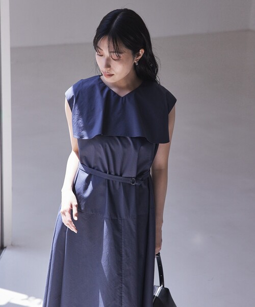 qualite(カリテ)の「レイヤードフレアワンピース 夏服 オフィスカジュアル フリル(ワンピース・レディース・キャメル・38)」の13枚目の写真