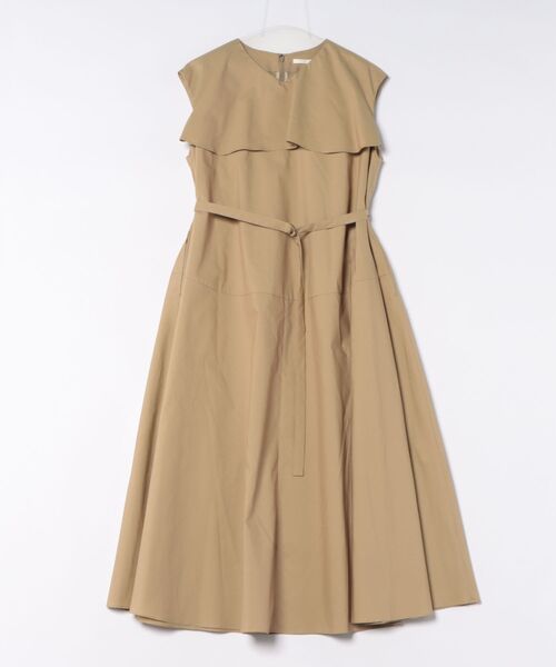 qualite(カリテ)の「レイヤードフレアワンピース 夏服 オフィスカジュアル フリル(ワンピース・レディース・キャメル・38)」の2枚目の写真
