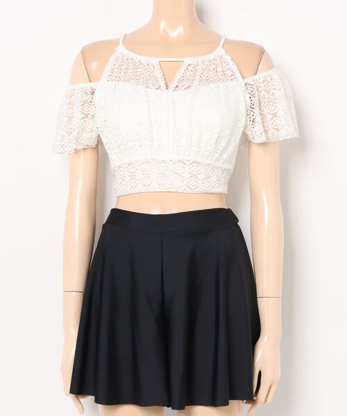 レースハイネックサンテンセット【Shreanu（シュリーヌ）】