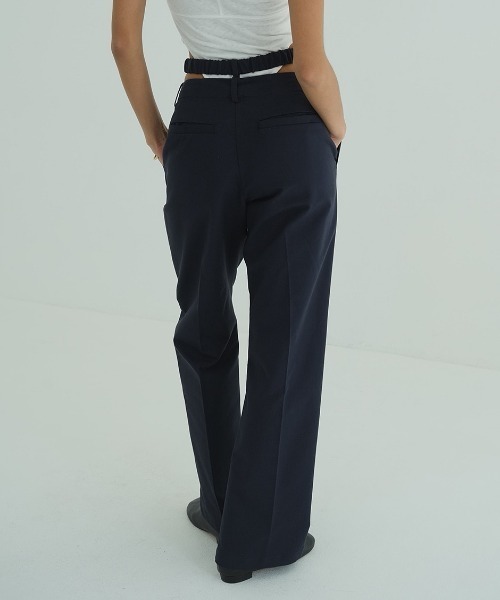CLANE クラネ 2WAY WIDE BELT TAPERED PANTS ワイドベルト テーパードパンツ 11110-7022 1 BLACK ボトムス【新古品】【中古】【CLANE】 CLANE / クラネ 11110-7022 2WAY WIDE BELT TAPERED PANTS パンツ