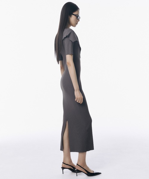 OFF SHOULDER KNITDRESS/オフショルダーニットドレス