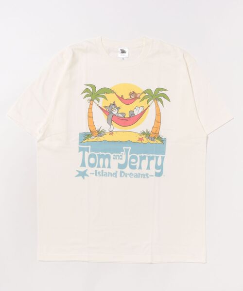 Tom&Jerry(トムアンドジェリー)の「【 Tom & Jerry 】 トム&ジェリー キャラクターTシャツ 25S5(Tシャツ/カットソー・レディース・ホワイト/ライトベージュ/ライトピンク/グレー・LARGE/X-LARGE)」の1枚目の写真