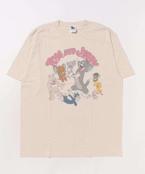 Tom&Jerry(トムアンドジェリー)の「【 Tom & Jerry 】 トム&ジェリー キャラクターTシャツ 25S5(Tシャツ/カットソー・レディース・ホワイト/ライトベージュ/ライトピンク/グレー・LARGE/X-LARGE)」の2枚目の写真