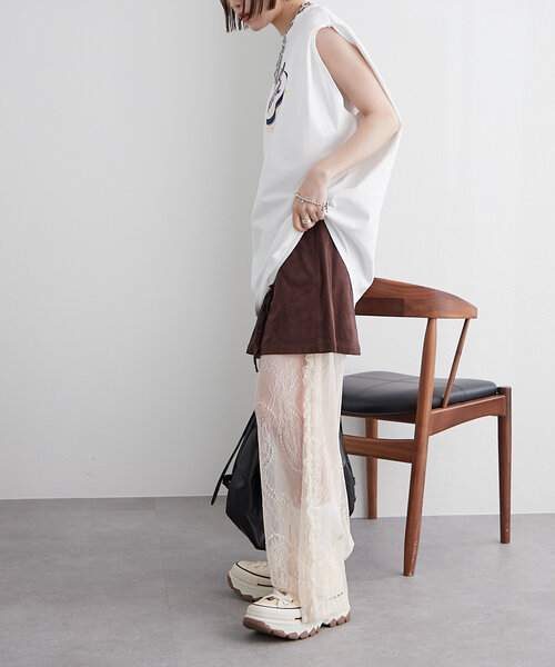 vintage レースパンツ vintage like lace pants / black[FREE or LONG] | wee9s