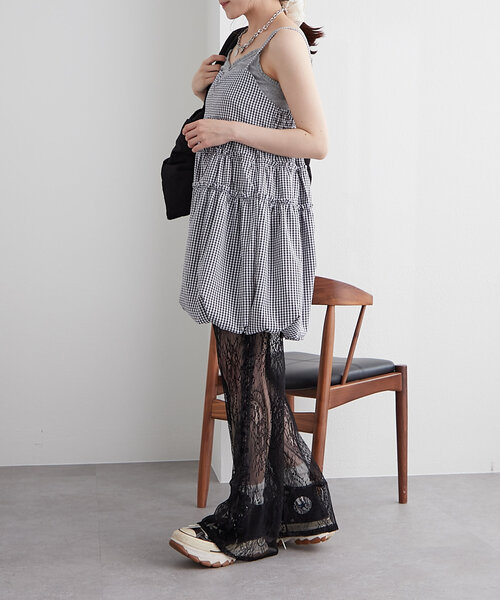 古着 ヴィンテージ レース ティアードパンツ パンツ メルヘン セール】【3色展開】ヴィンテージレースパンツ（その他パンツ