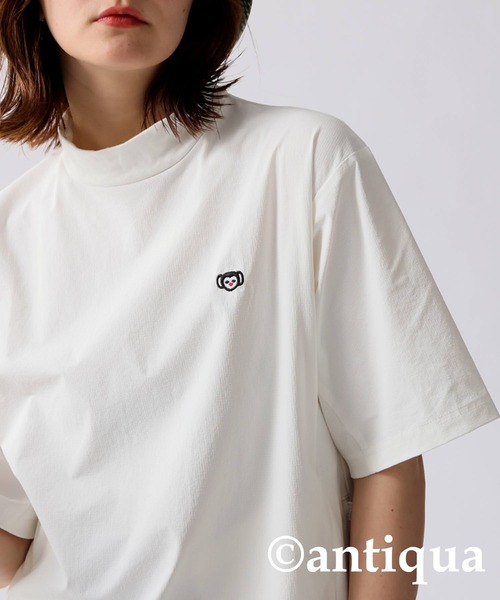 antiqua(アンティカ)の「ポケッタブルトップス(Tシャツ/カットソー・レディース・ホワイト/ブラック・ML/LXL/SM)」の7枚目の写真