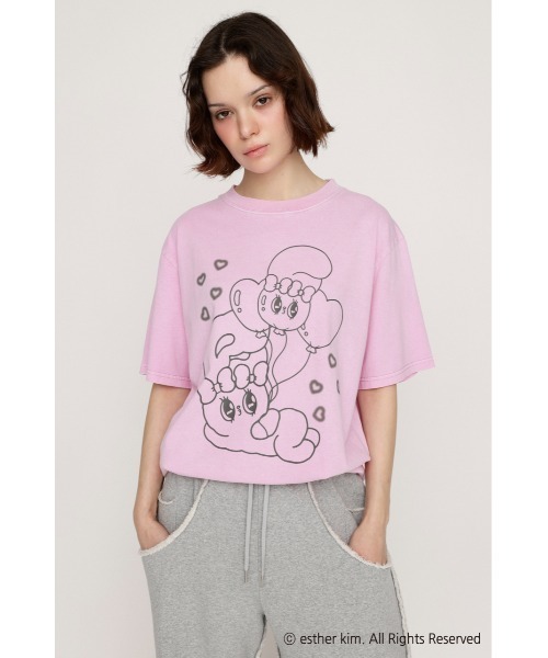 tシャツ Esther Bunny x SLY LOOSE T/SH エスターバニー スライ ルーズ Tシャツ 夏服 半袖 レディース Esther Bunny x SLY LOOSE T/SH エスターバニー スライ ルーズ T