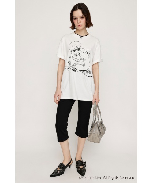tシャツ Esther Bunny x SLY LOOSE T/SH エスターバニー スライ ルーズ Tシャツ 夏服 半袖 レディース Esther Bunny x SLY LOOSE T/SH エスターバニー スライ ルーズ T