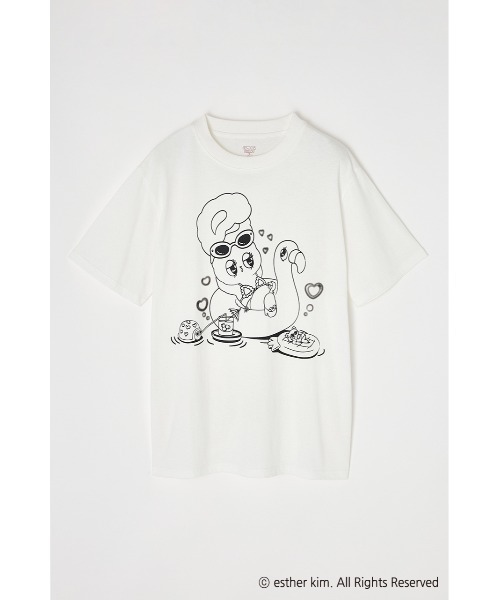 tシャツ Esther Bunny x SLY LOOSE T/SH エスターバニー スライ ルーズ Tシャツ 夏服 半袖 レディース Esther Bunny x SLY LOOSE T/SH エスターバニー スライ ルーズ T
