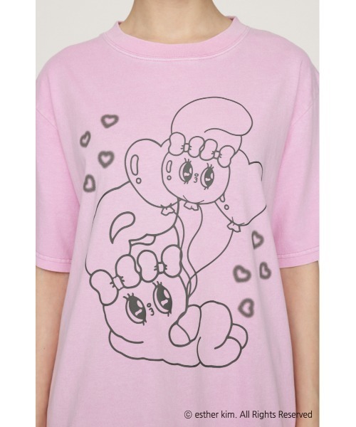 tシャツ Esther Bunny x SLY LOOSE T/SH エスターバニー スライ ルーズ Tシャツ 夏服 半袖 レディース Esther Bunny x SLY LOOSE T/SH エスターバニー スライ ルーズ T