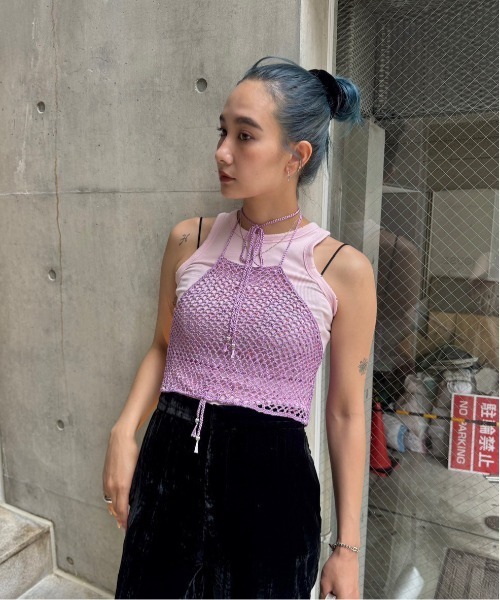 セール】MEDI HALTER NECK KNIT ACCESSORY（キャミソール