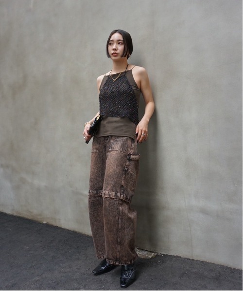 【Ameri VINTAGE】キャミソール セール】MEDI HALTER NECK KNIT ACCESSORY（キャミソール