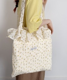 NANAHACHI（ナナハチ）の「フリルトートバック 小花柄 エコバッグ（トートバッグ）」
