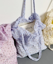 NANAHACHI（ナナハチ）の「フリルトートバック 小花柄 エコバッグ（トートバッグ）」