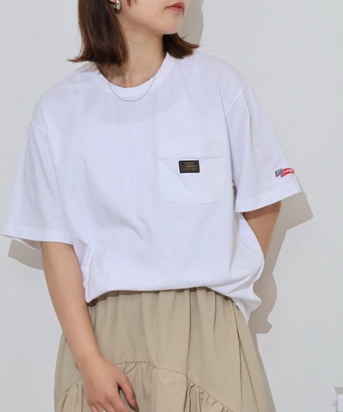 LUMBER(ランバー)の「無地ポケットTシャツ(Tシャツ/カットソー・メンズ・ホワイト/ブラック/ウッド/スモークピンク/カーキ/ナチュラル・M/L/XL)」の1枚目の写真