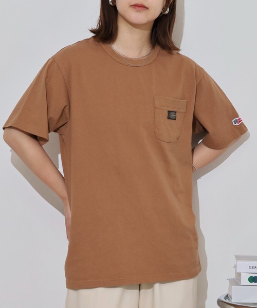 LUMBER(ランバー)の「無地ポケットTシャツ(Tシャツ/カットソー・メンズ・ホワイト/ブラック/ウッド/スモークピンク/カーキ/ナチュラル・M/L/XL)」の17枚目の写真