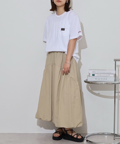LUMBER(ランバー)の「無地ポケットTシャツ(Tシャツ/カットソー・メンズ・ホワイト/ブラック/ウッド/スモークピンク/カーキ/ナチュラル・M/L/XL)」の10枚目の写真