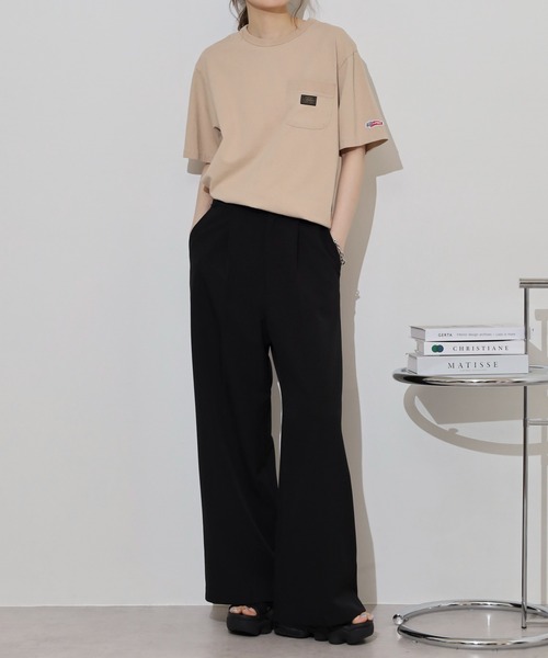 LUMBER(ランバー)の「無地ポケットTシャツ(Tシャツ/カットソー・メンズ・ホワイト/ブラック/ウッド/スモークピンク/カーキ/ナチュラル・M/L/XL)」の22枚目の写真