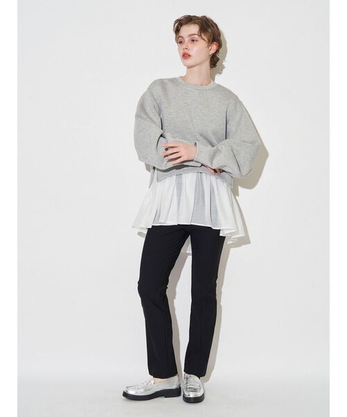 ELENDEEK（エレンディーク）の「ハイストレッチスティックパンツ【美脚パンツ】（その他パンツ・レディース・ブラック/チャコールグレー・01/02）」の5枚目の写真