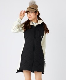 【フィラゴルフ】ドット ジップアップ 中綿 ゴルフ ワンピース M 黒×グレー FILA GOLF｜フィラゴルフ のワンピース/ドレス通販 - ZOZOTOWN