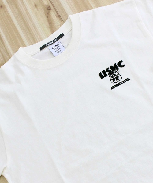 AVIREX（アヴィレックス）の「USMC BULLDOG S/S TEE（Tシャツ/カットソー・メンズ・ブラック/ホワイト・L/XL/XXL/M）」の4枚目の写真
