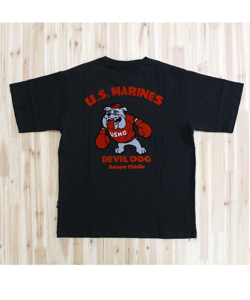 AVIREX（アヴィレックス）の「USMC BULLDOG S/S TEE（Tシャツ/カットソー・メンズ・ブラック/ホワイト・L/XL/XXL/M）」の11枚目の写真