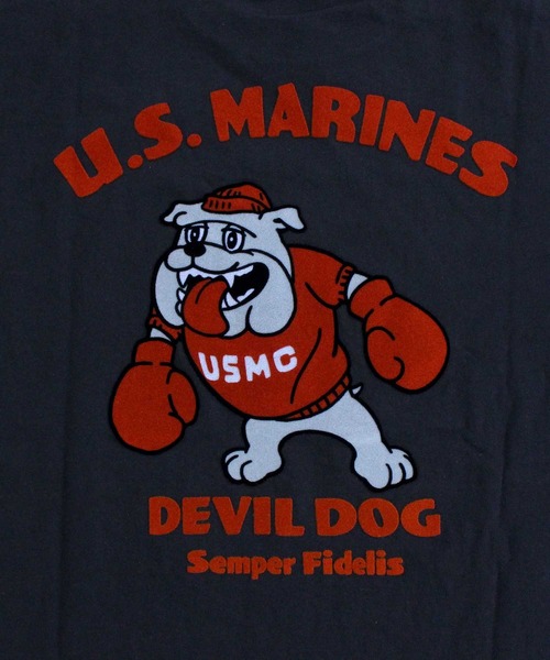 AVIREX（アヴィレックス）の「USMC BULLDOG S/S TEE（Tシャツ/カットソー・メンズ・ブラック/ホワイト・L/XL/XXL/M）」の12枚目の写真