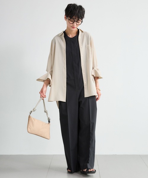 BARNYARDSTORM（バンヤードストーム）の「BARNYARDSTORM / ポプリンオーバーブラウス / ハンドウォッシャブル（シャツ/ブラウス・レディース・ブラウン/ピンク/チャコールグレー/ブルー/ライトベージュ/キャメル/ホワイト/ブラック・FREE）」の11枚目の写真